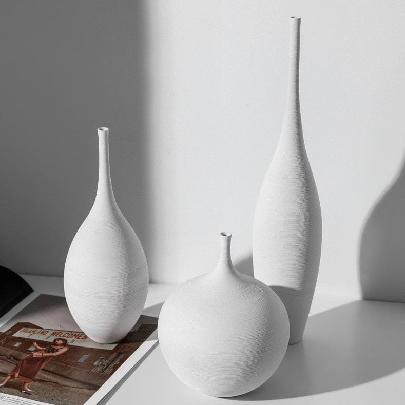 Vases en céramique Scandinave - Noir & Blanc