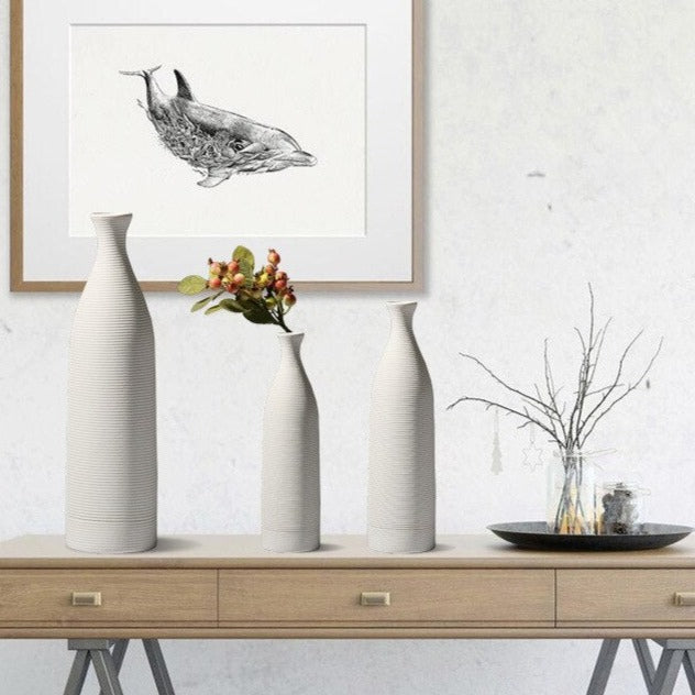Vase moderne strié