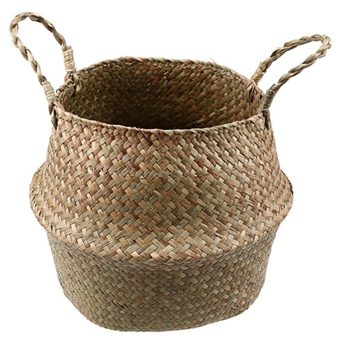 Cache pot en osier uni