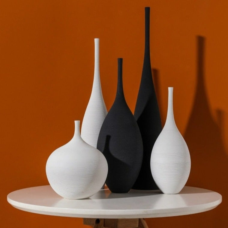 Vases en céramique Scandinave - Noir & Blanc