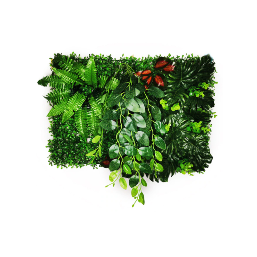 Mur végétal artificiel tropical avec lianes