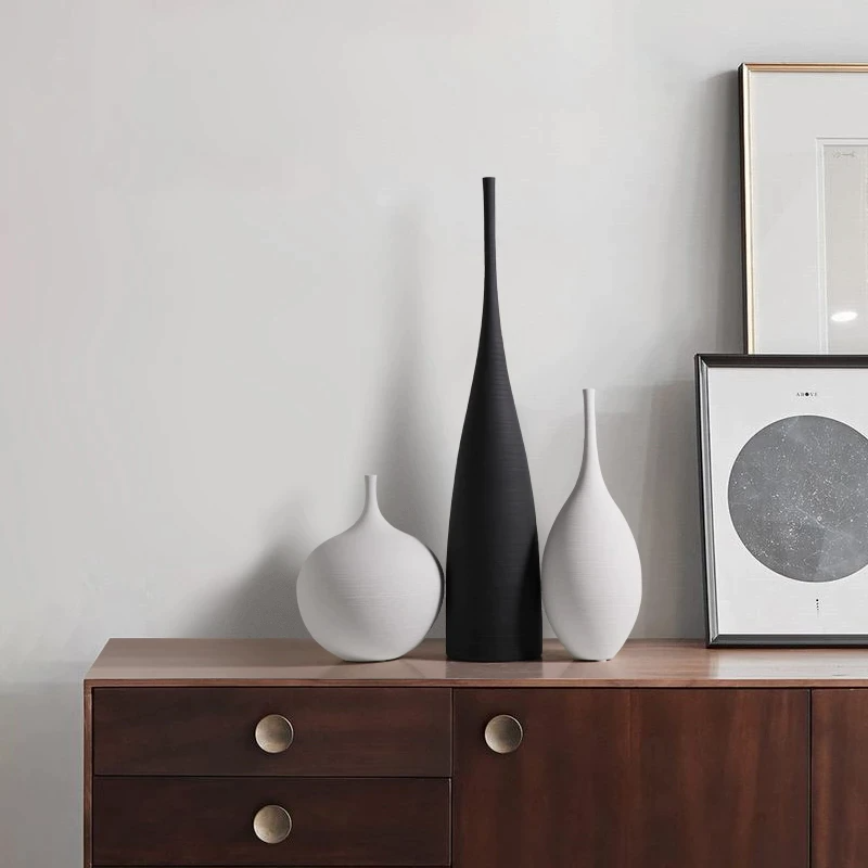 Vases en céramique Scandinave - Noir & Blanc